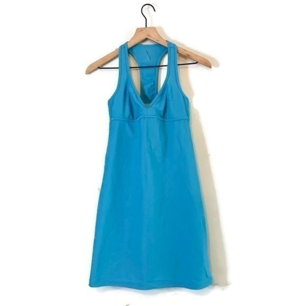 Athleta Blue Racerback Swim Dress Coverup Swimdress Women’s size XS 2